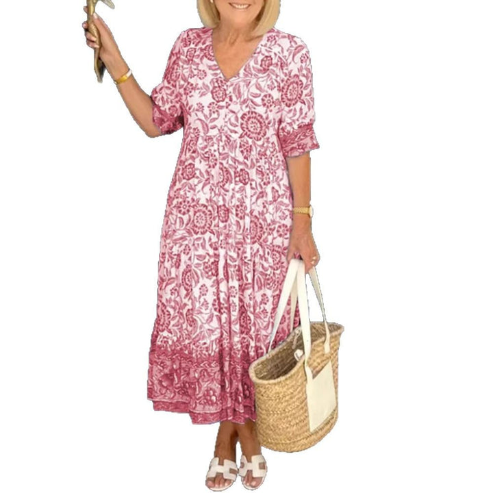 Damen Maxikleid mit floralem Muster Drune