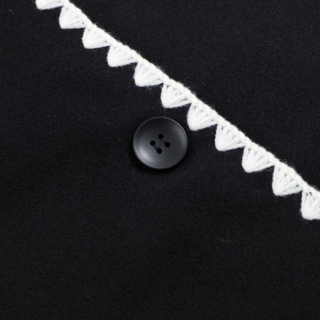 Damen Elegant geschnittene Blazerjacke mit kontrastierenden Details und weit geschnittenen Hosen Drune