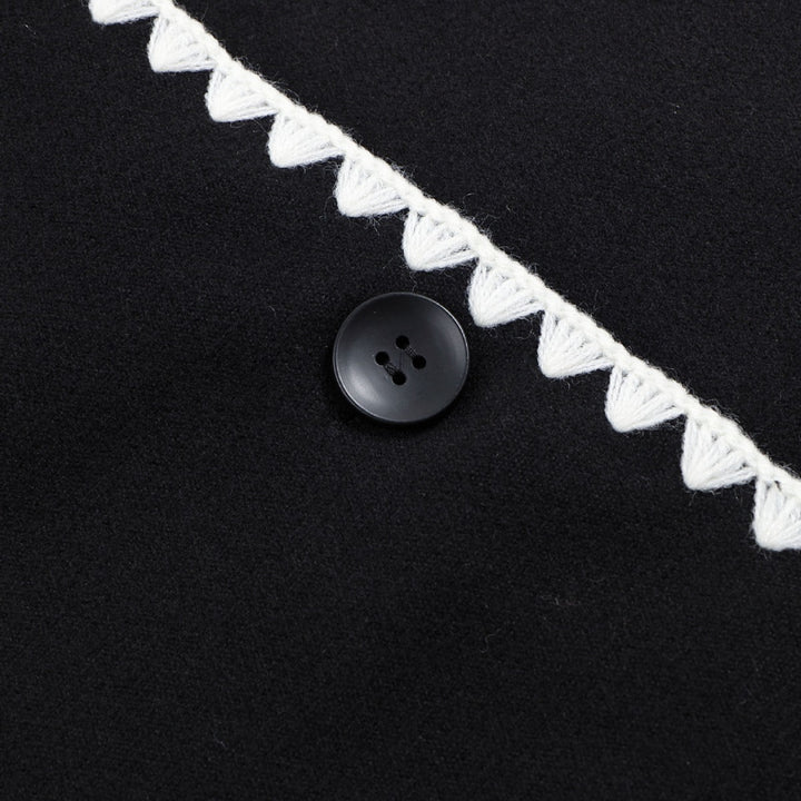 Damen Elegant geschnittene Blazerjacke mit kontrastierenden Details und weit geschnittenen Hosen Drune