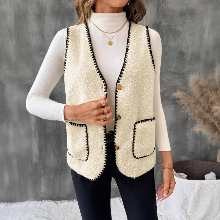 Damen Kuscheliger Cardigan mit Knopfdetails Drune