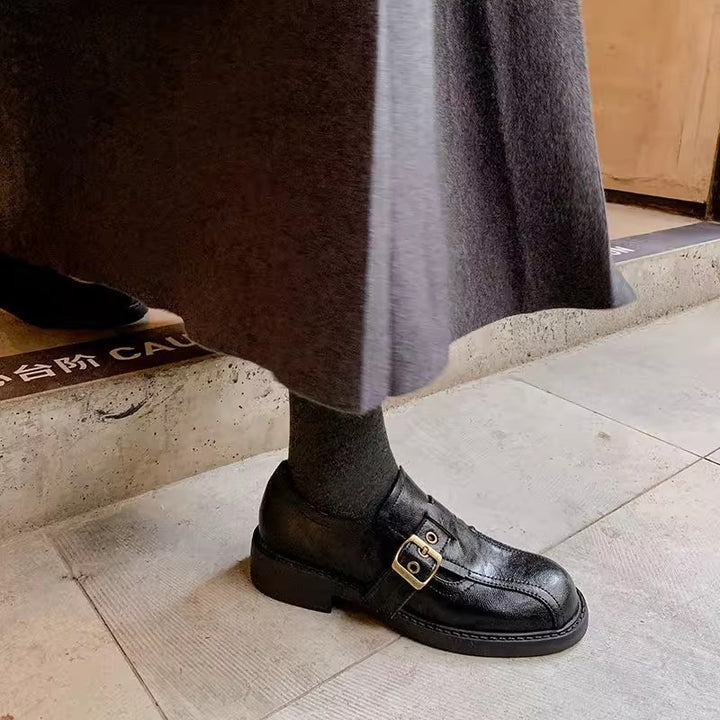 Damen Elegante und stilvolle Loafers mit Schnallen-Detail Drune