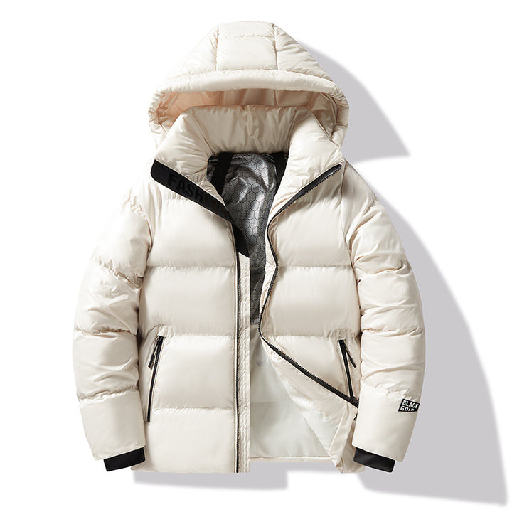 Herren Wattierte Kapuzen‑Steppjacke mit Thermofutter und wasserabweisender Oberfläche Drune