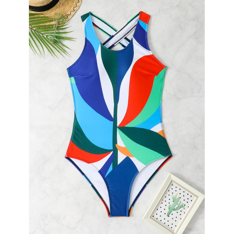 Damen Sportliches Bikini-Set mit farbenfrohen Grafiken Drune