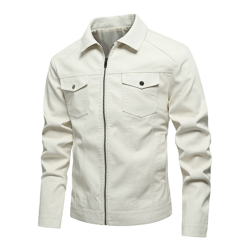 Herren Modische Sommerjacke im Biker-Stil Drune