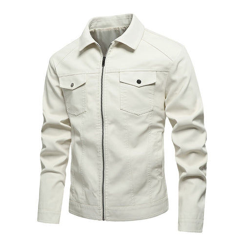 Herren Modische Sommerjacke im Biker-Stil Drune