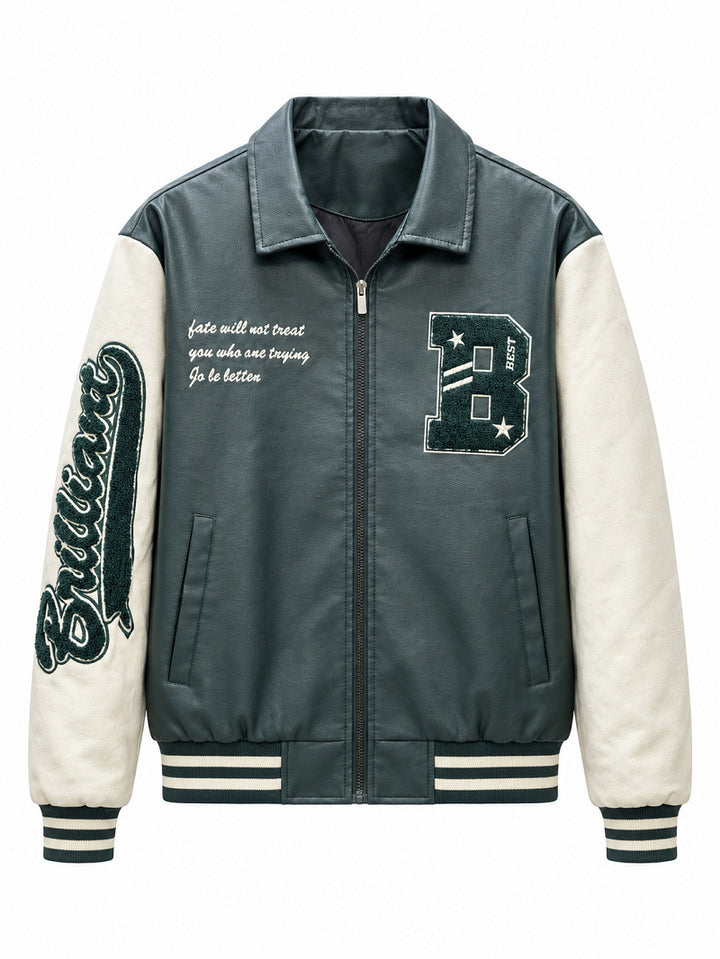 Herren Modische Bomberjacke mit Logo-Details Drune