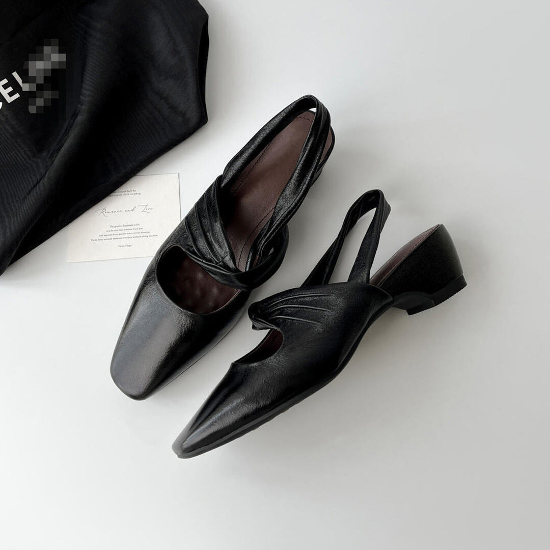 Damen Elegante spitze Pumps mit feinem Riemendesign Drune
