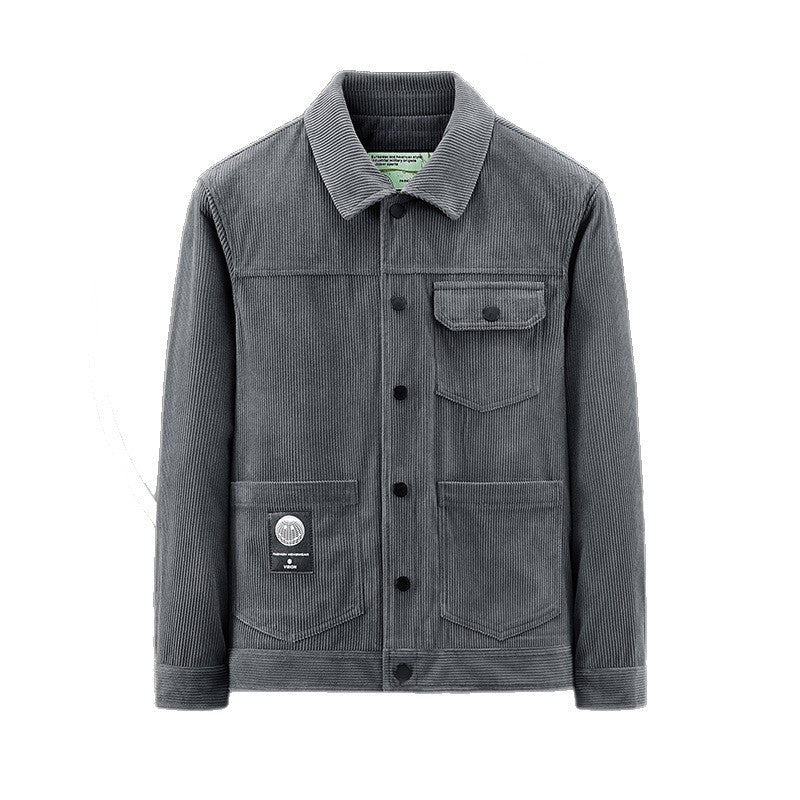 Herren Lässige Cordjacke mit praktischen Taschen und modischem Design Drune