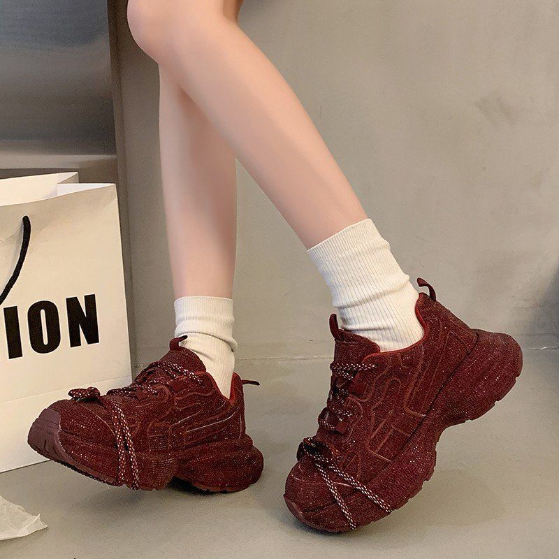 Damen Chunky-Plateau-Sneakers mit atmungsaktivem Mesh und sculpted Profil Drune