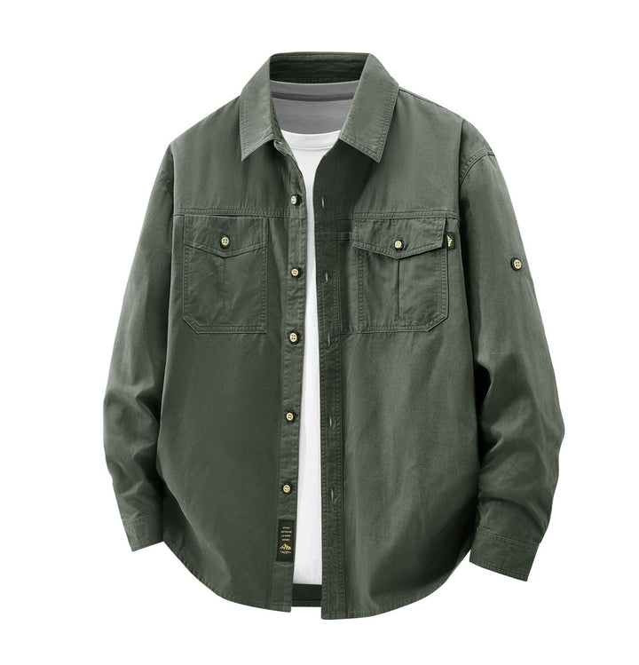 Herren Lässige Hemdjacke mit praktischen Taschen Drune
