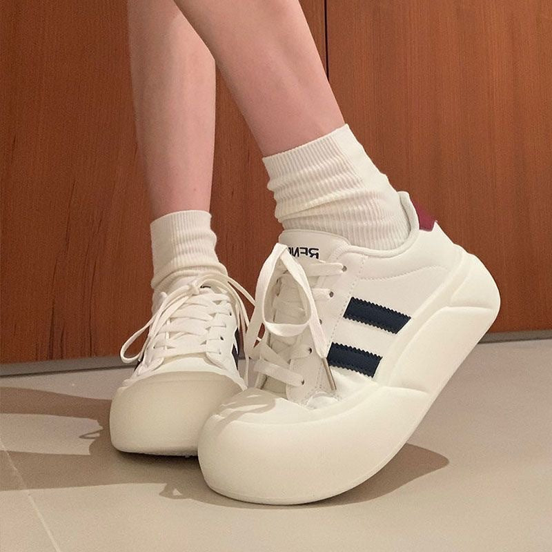 Damen modische Plattform Sneakers mit einzigartigem Schnürsystem Drune