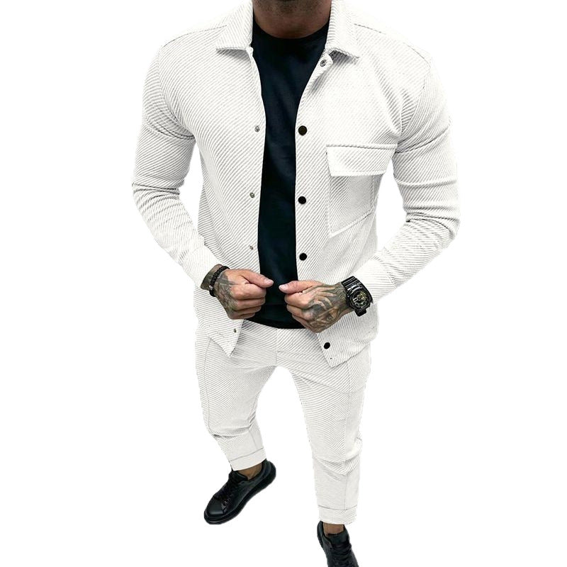 Herren modisches Freizeitanzug mit strukturiertem Design Drune