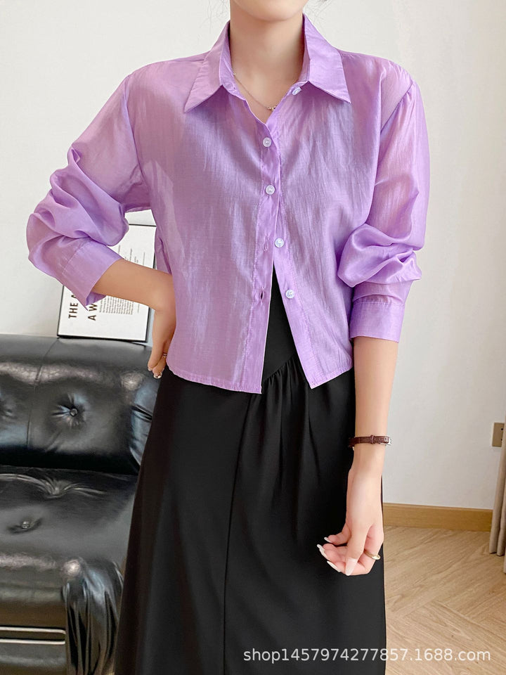 Damen leichte, transparente Bluse Drune