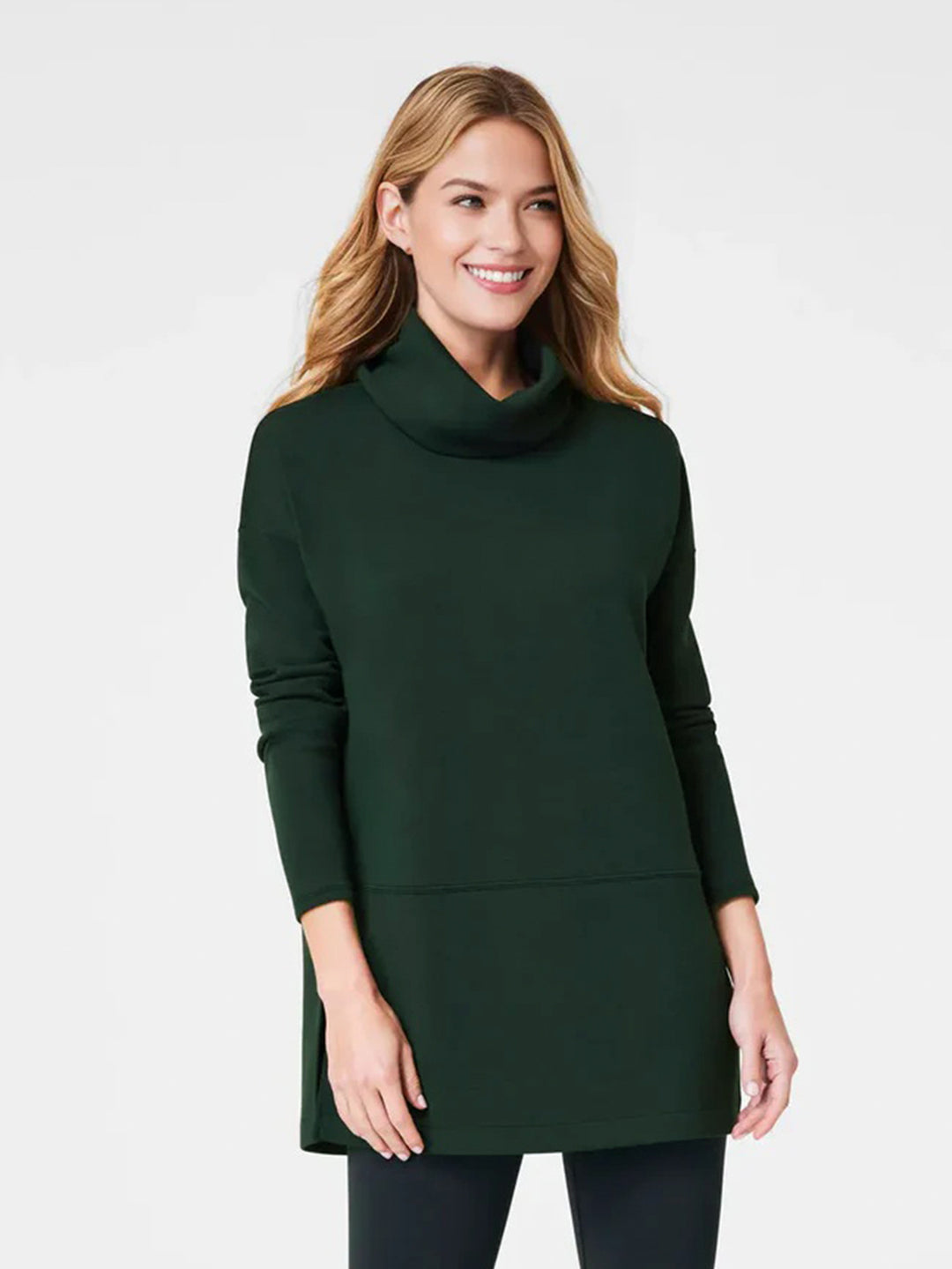 Damen Cozy Funnel Neck Tunika Pullover mit Übergrößen-Schnitt und seitlichen Schlitzen Drune