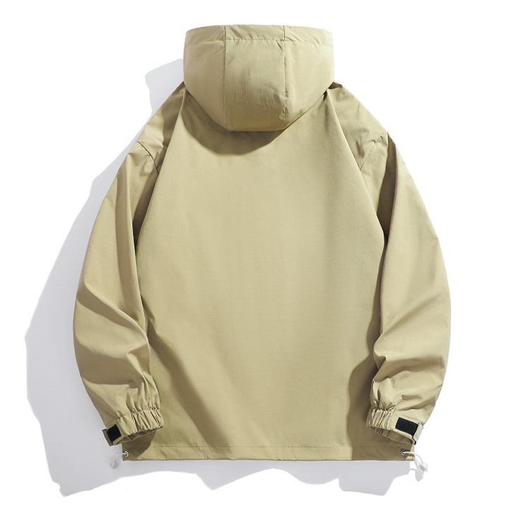 Herren Stylische Outdoorjacke mit hohem Kragen Drune