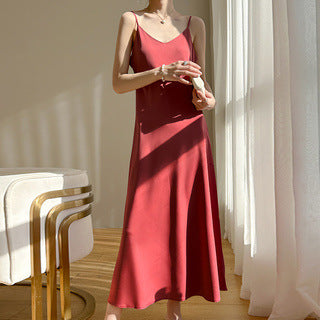 Damen Maxikleid mit Satin-Finish Drune