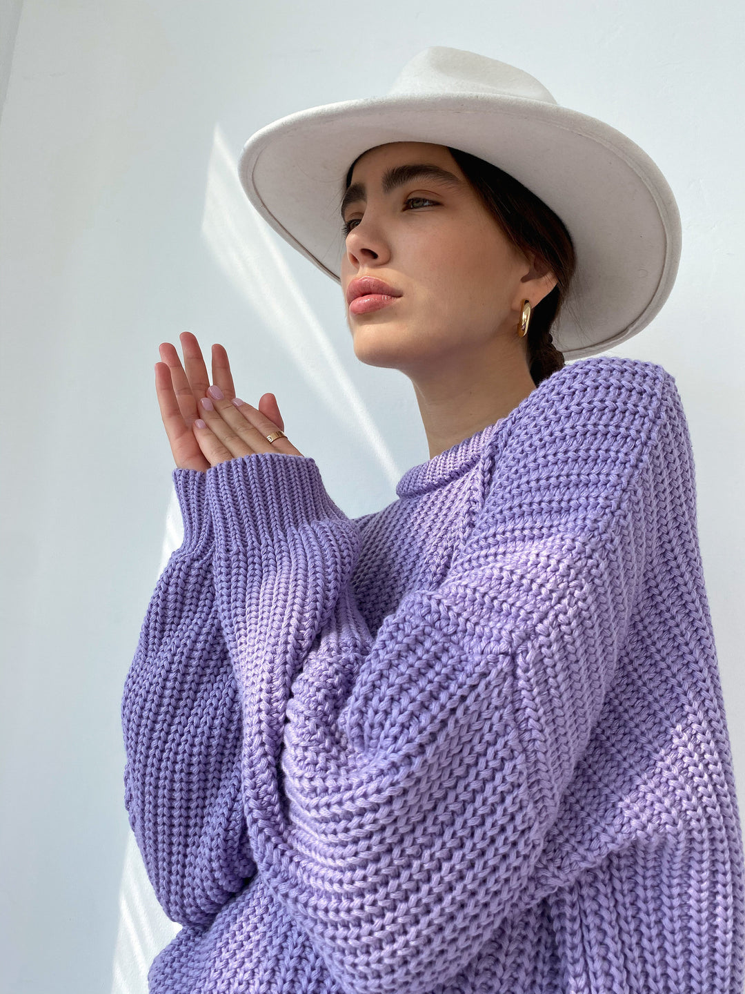 Damen Casual Strickpullover mit strukturiertem Design und überschnittenen Schultern Drune