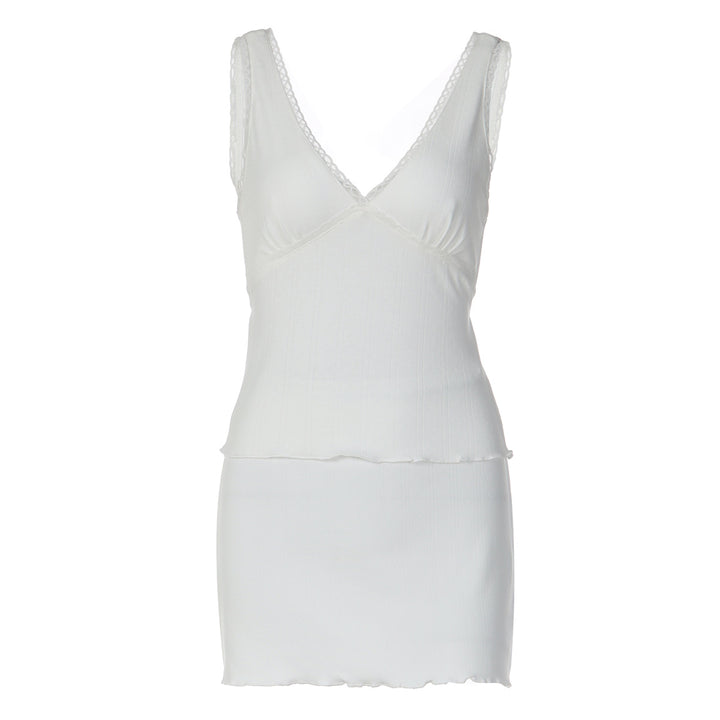 Damen Trägershirt mit eleganter Rüsche und femininer Silhouette Drune