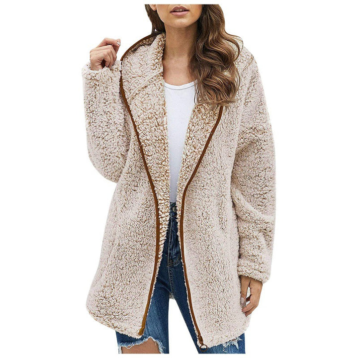 Damen kuschelige Fleecejacke mit weitem Schnitt und hochwertiger Verarbeitung Drune
