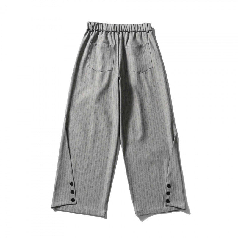 Damen Weite Bundfalten-Hose mit hohem Bund, verkürzter Culotte-Silhouette und elastischem Rückenteil Drune