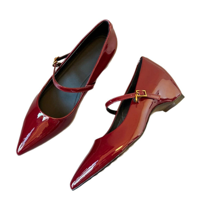 Damen elegante Ballerinas mit dekorativem Riemchen Drune