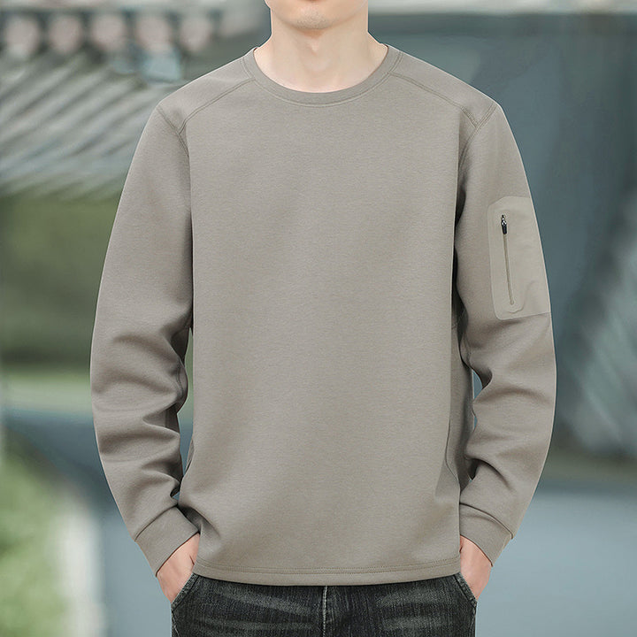 Herren Oversized Sweatshirt mit kontrastierenden Seitentaschen und weichem Fleecefutter Drune