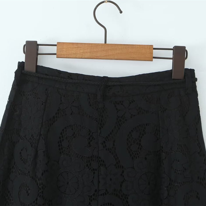 Damen weite Spitze Hose mit elegantem Schnitt und luxuriösem Design Drune