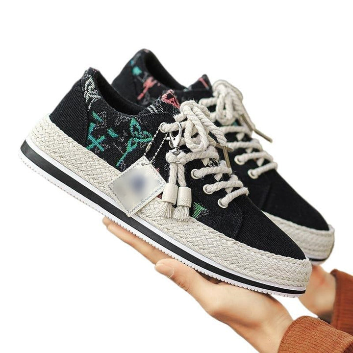 Damen Elegante und stylische Sneakers mit raffinierten Stickereien und bequemer Sohle Drune