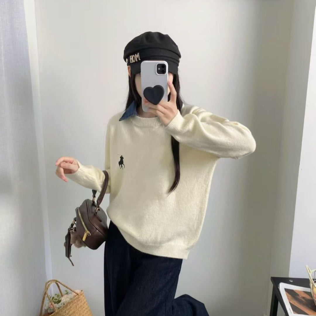 Damen legerer Pullover mit hochwertiger Strickstruktur Drune