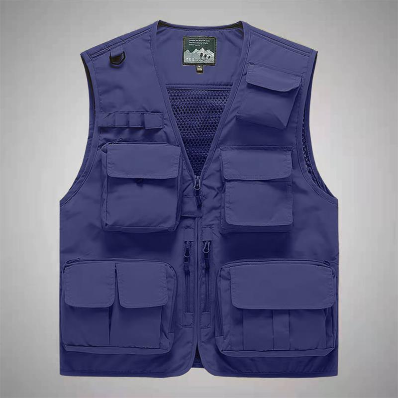 Unisex Multifunktionale Utility‑Weste mit Mesh‑Rücken und vielfachen Taschen Drune