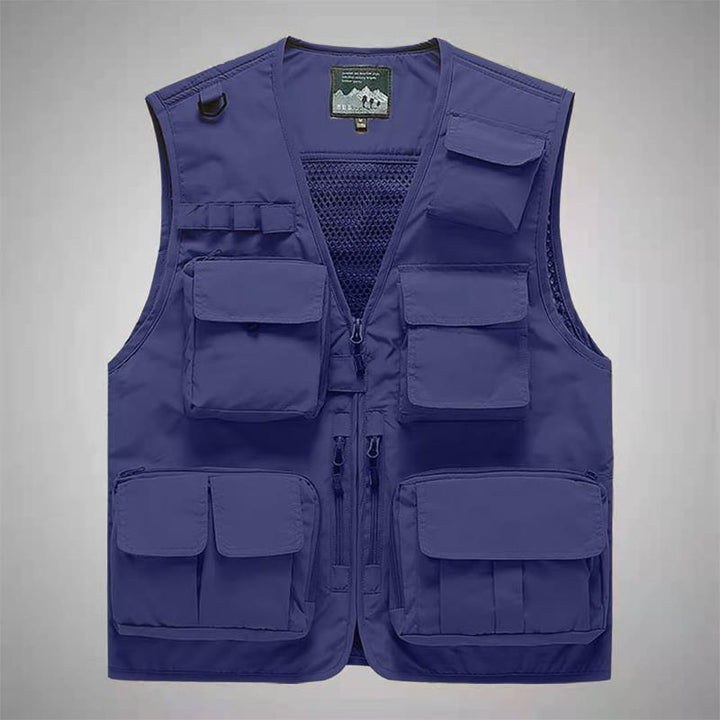 Unisex Multifunktionale Utility‑Weste mit Mesh‑Rücken und vielfachen Taschen Drune