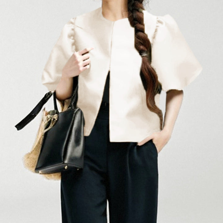 Damen Bluse mit voluminösen Puffärmeln und modernem Design Drune