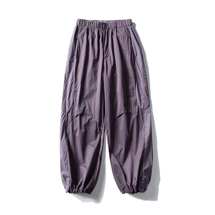 Herren Weite technische Nylon-Cargohose mit elastischem Bund und Paneel-Details Drune