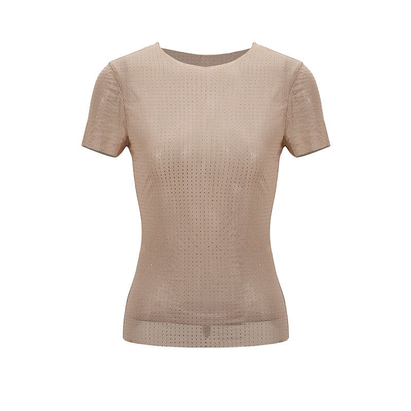 Damen Figurbetontes T-Shirt mit strukturiertem Design Drune