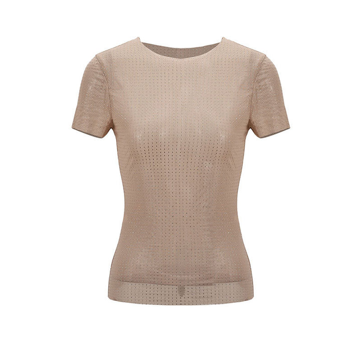 Damen Figurbetontes T-Shirt mit strukturiertem Design Drune