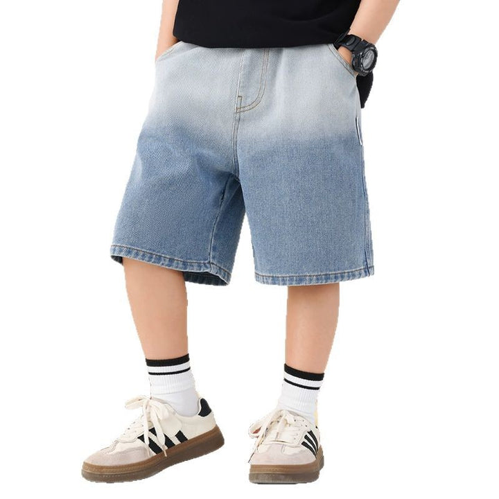 Jungen lockere Denim-Shorts mit modischem Farbverlauf Drune