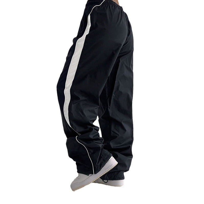 Damen Sportliche Freizeitpants mit Netzdetails Drune