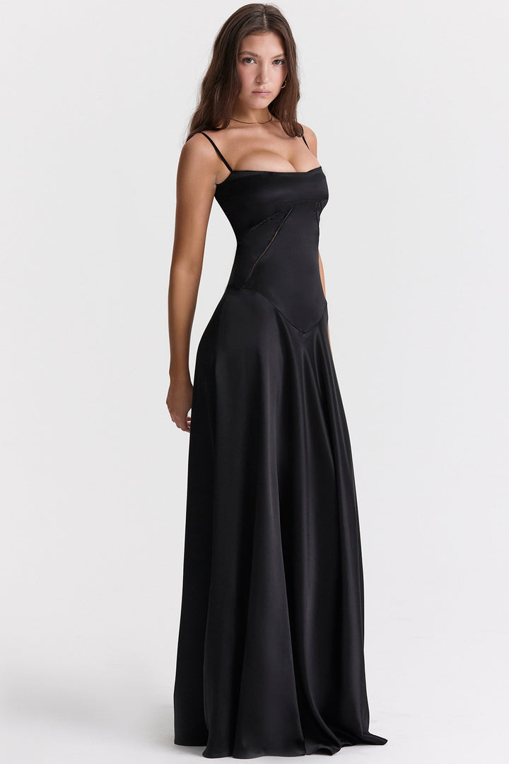 Damen Abendkleid mit figurbetontem Schnitt und elegantem Satin-Finish Drune