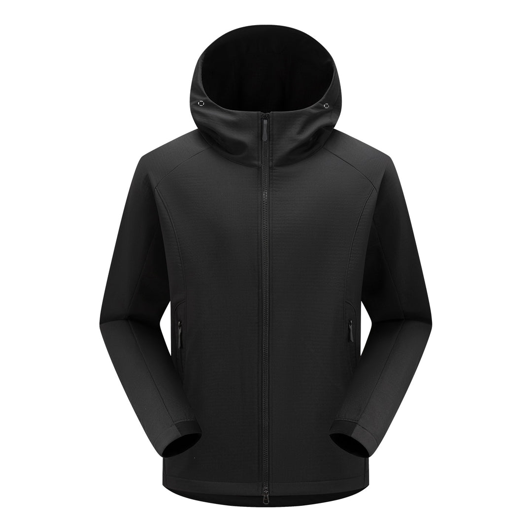 Herren Softshell-Outdoorjacke mit Kapuze, winddichter Membran und ergonomischem Schnitt Drune