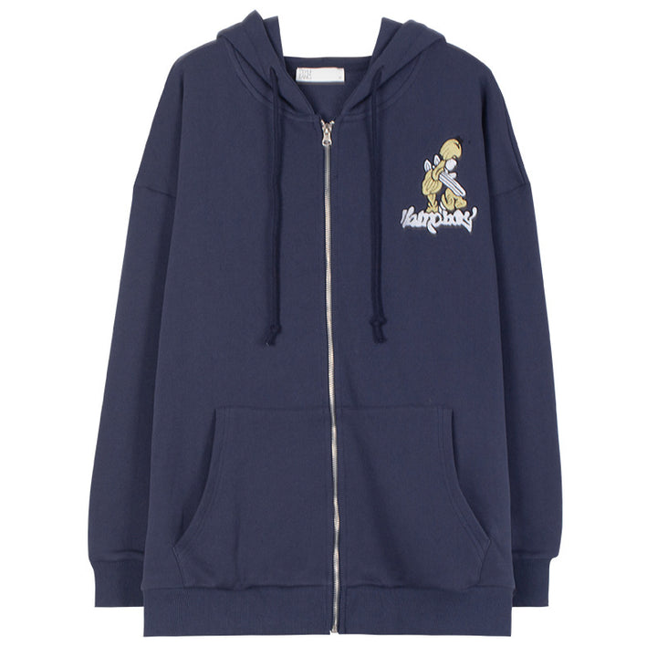 Damen Kapuzenjacke mit einzigartigem gesticktem Motiv Drune
