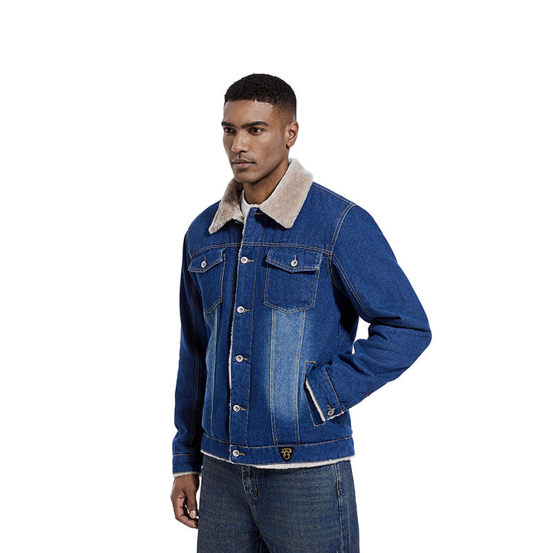 Herren Übergangsjacke mit angeschnittenem Fellkragen Drune