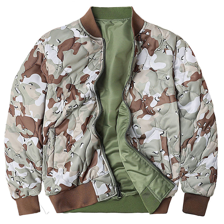 Herren  Classic Pilot Bomberjacke mit Utility-Ärmeltasche und gestepptem Futter Drune