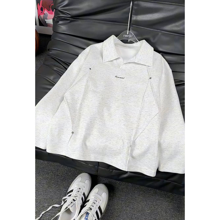 Damen Modischer Oversized Pullover mit Stehkragen Drune