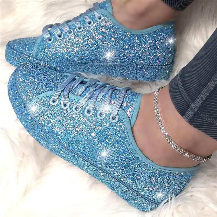 Damen Glitzernde Sneaker mit atmungsaktiver Sohle und zusätzlichem Komfort Drune