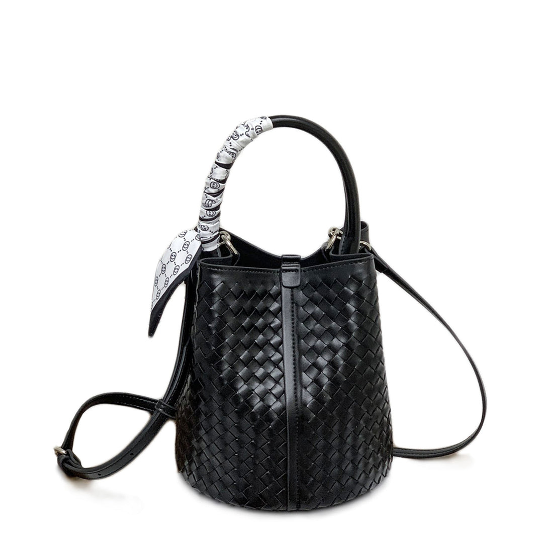 Frau Handgefertigte Geflochtene Bucket Bag Drune