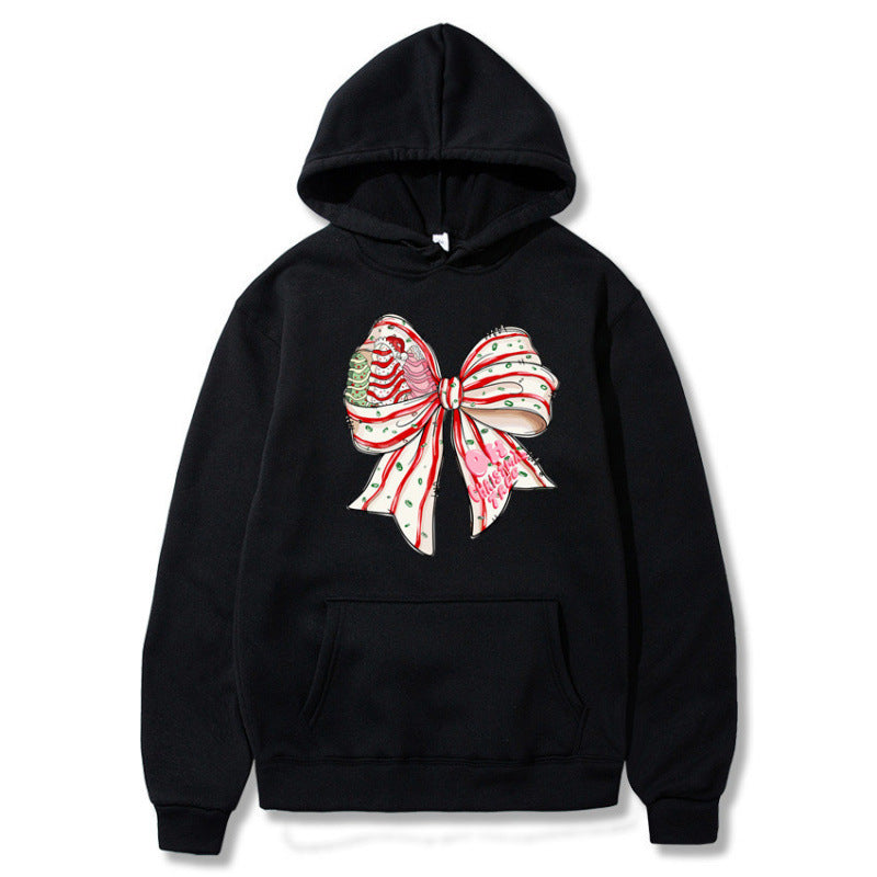 Damen Kapuzenpullover mit festlichem Schleifenmotiv Drune