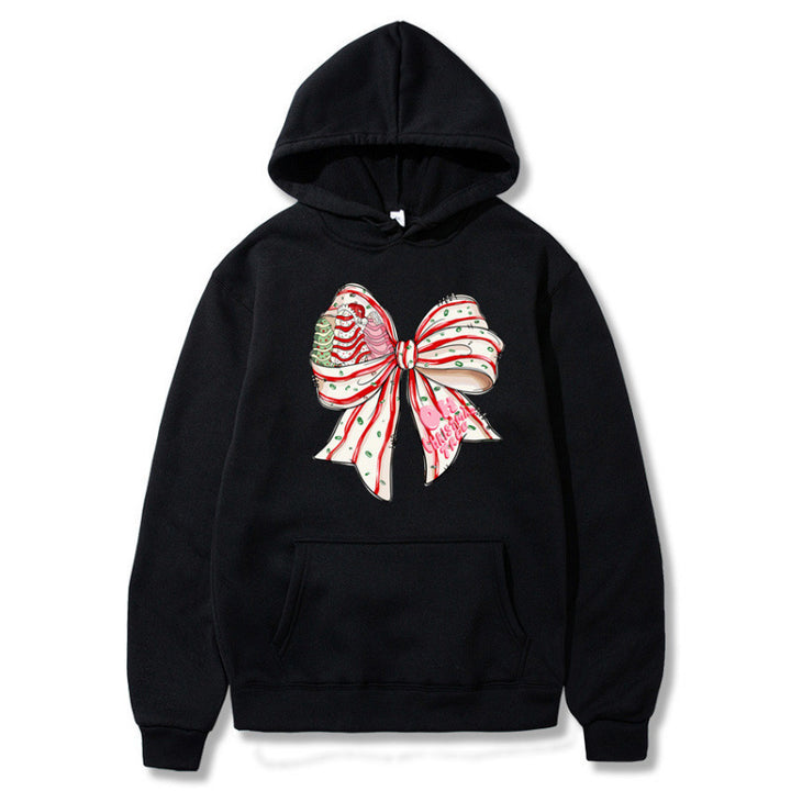 Damen Kapuzenpullover mit festlichem Schleifenmotiv Drune