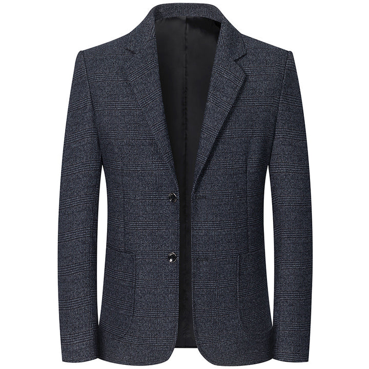 Herren Tailliertes Glencheck-Sakko im City‑Blazer‑Stil mit leichter Innenfütterung Drune