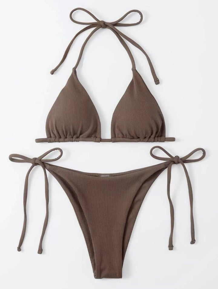 Damen Triangel-Bikini mit verstellbaren Schnüren Drune