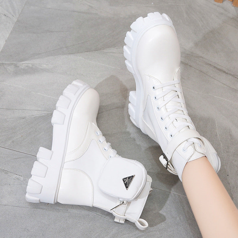 Damen Chunky Boots mit praktischem Seitentaschen-Design Drune